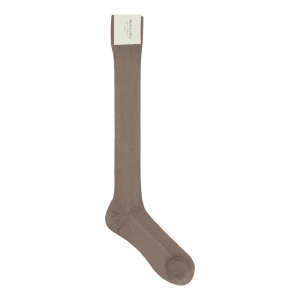 Ribbed Organic Cotton Strømper Lange - Lavagna