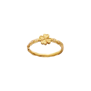 Clover Ring - Forgyldt - Maanesten