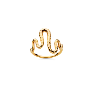 Viva Ring - Forgyldt 18 Karat Guld - Maanesten