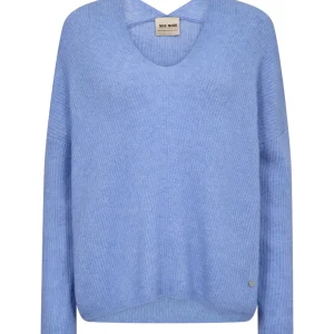 MMThora V-Neck Knit - Hydrangea - Mos Mosh