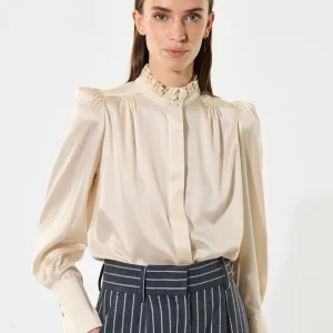 RobertaDEA Shirt Blouse with Ruffle Details - Antique - Dea Kudibal