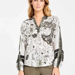 Sussie - Blouse - Off White/Olive - Gustav